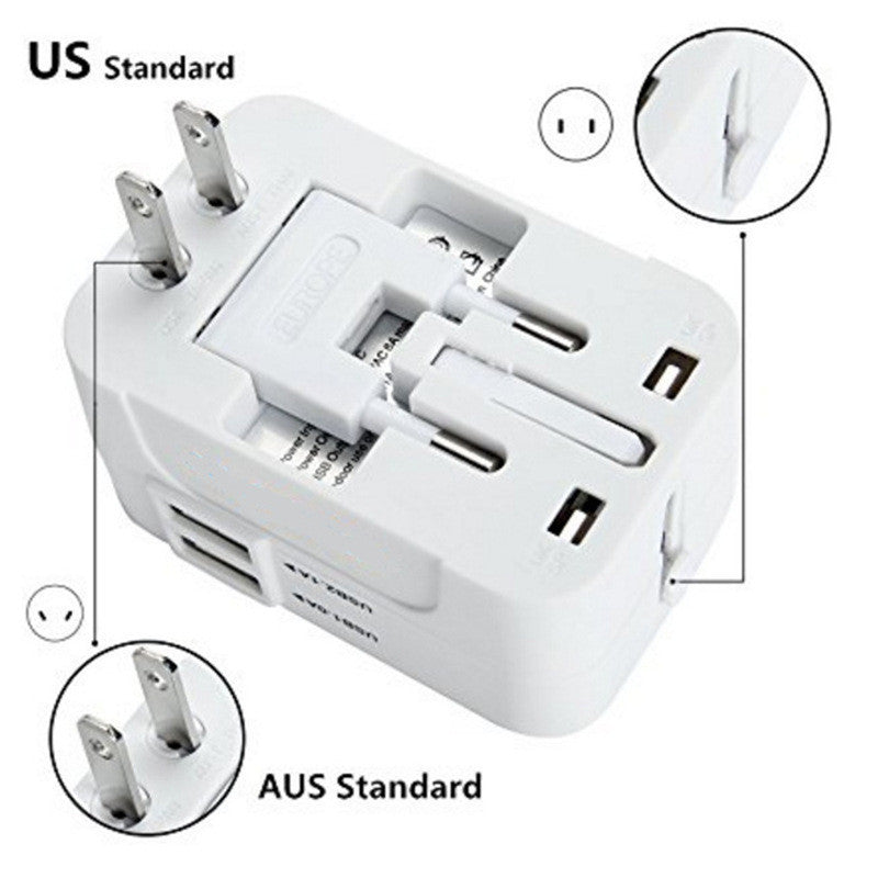 Universal Conversion Plug with Dual USB Charger